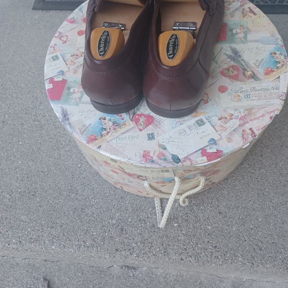 David Eden brown handmade leather loafers 11.5 - Picture 3 of 5